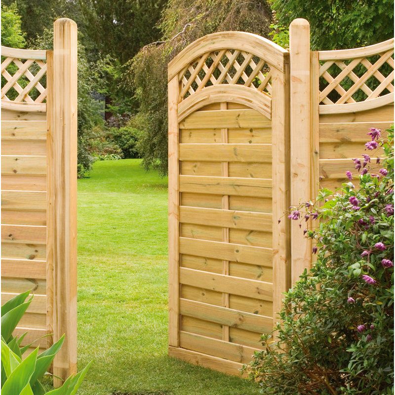 90" W Natural Timber Wood Gate, 180cm H x 90cm W x 4.5cm D