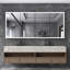 Armoire à pharmacie à DEL avec miroir, armoire de salle de bain avec miroir 72 * 32 pouces avec lumières, encastrée ou murale, 3 couleurs Temperaturesanti-Fog