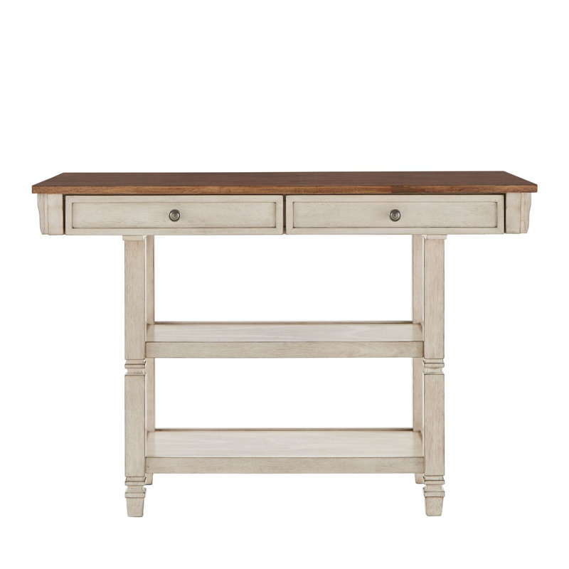 Erickson Solid Wood Kitchen Island, Antique White
