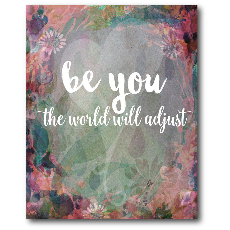 « be you », art textuel sur toile tendue