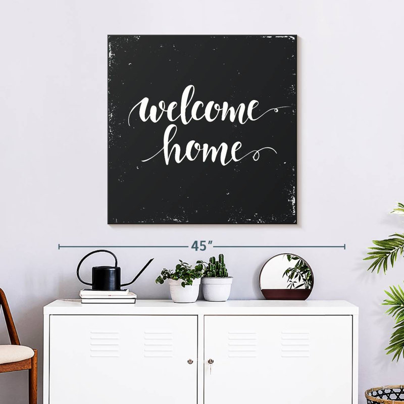 Plaque murale Khylige Welcome Home, H 30 po x l 30 po