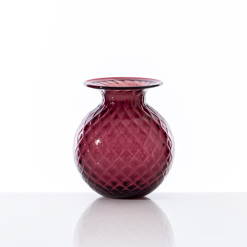 Venini Balloton Fiori, 6.5" H x 5.51" W x 5.51" D, Purple