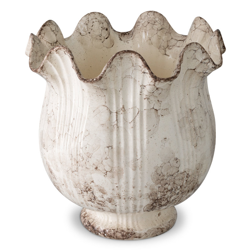 Vase Tulipa Ceramic, Gray