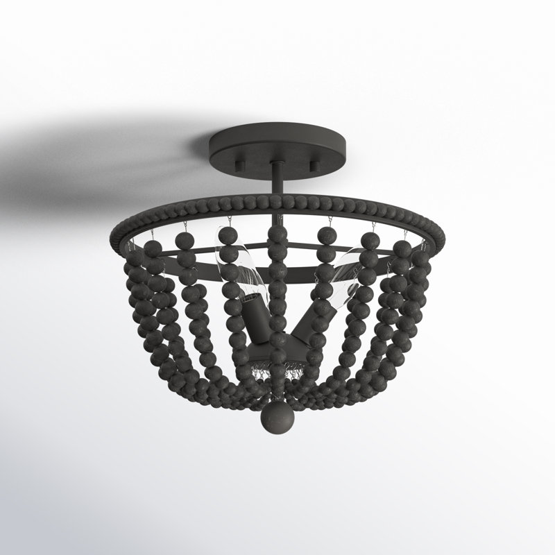 Plafonnier semi-encastré 3 lumières Speier, Zinc vieilli
