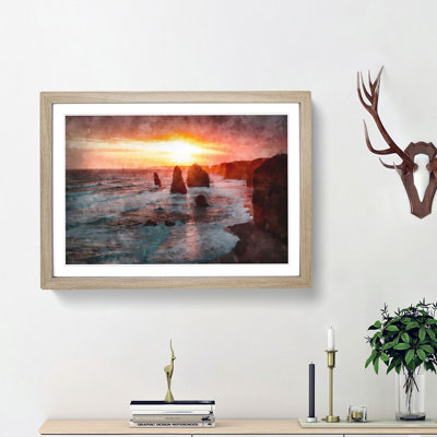 Twelve Apostles in Victoria Australia - Picture Frame Painting Print