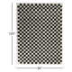 Walker Checkered Charcoal/Cream Shag Area Rug