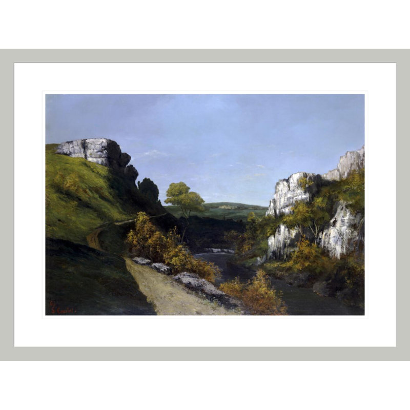 "Paysage près d'Ornans" par estampe numérique encadrée, 22,44 po H x 29,5 po L