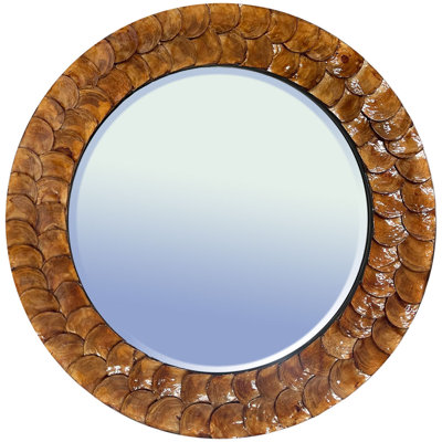 Hublersburg Wood Circle Wall Mirror