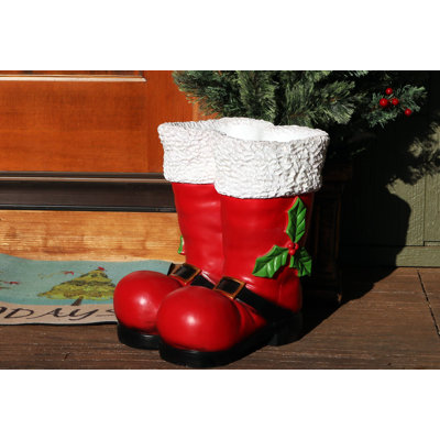 Santa Claus Boots Resin Figurine