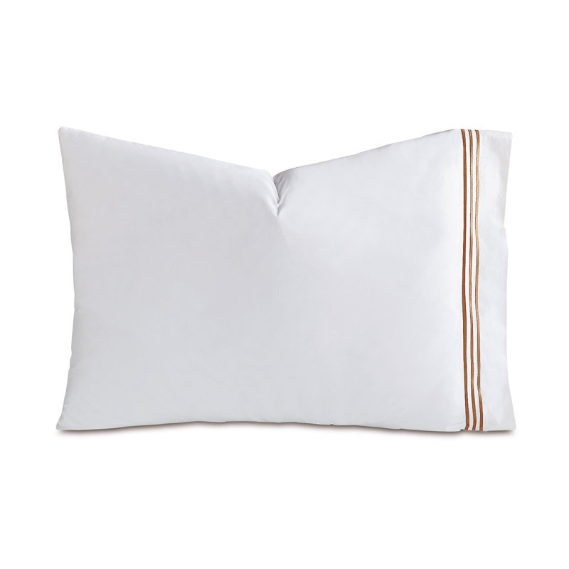 Tessa Egyptian Cotton Pillowcase, White/Antique, Queen Pillowcase
