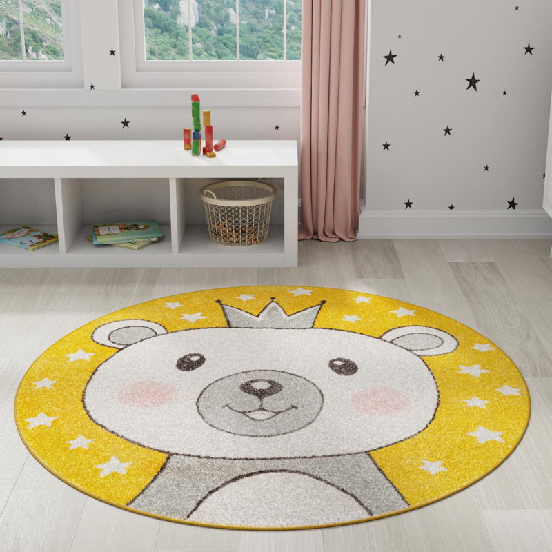 Unique Loom Penny Whimsy Kids Rug, Round 3'3"