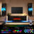 Bhhatu 70“ Entertainment Center for TVs with Electric Fireplace Included, Black-95166339-95914385