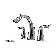 Nasoni Widespread Bathroom Fountain Faucet with Drain Assembly and Filter