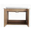 Bathroom cabinet with sink, soft-close door, floating installation design, 24 inches suitable for small bathrooms, wood