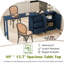 Farmhouse Kitchen Islands With Extendable Dining Table, Convert To Be Storage Buffet Cabinet-958222480-958222486