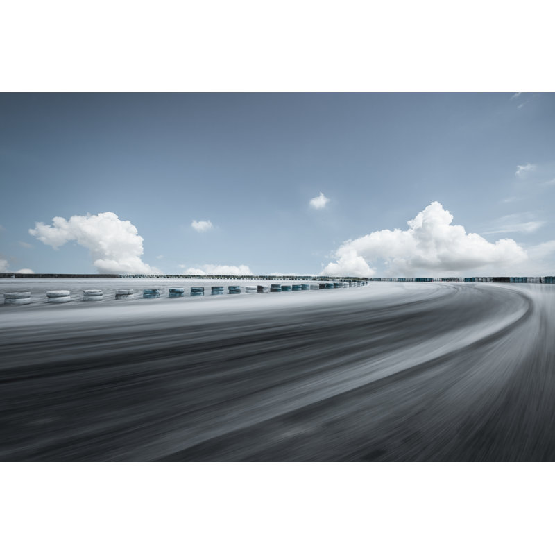 Road Circuit And Clouds - Wrapped Canvas Print, 30cm H x 46cm W x 3.8cm D