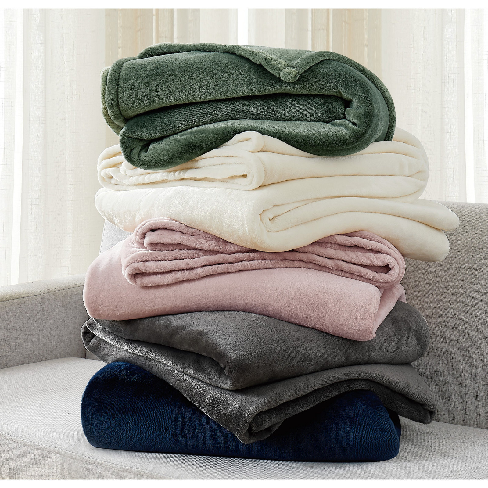 Balee Knitted Throw Blanket, Blush, 108" W x 90" L