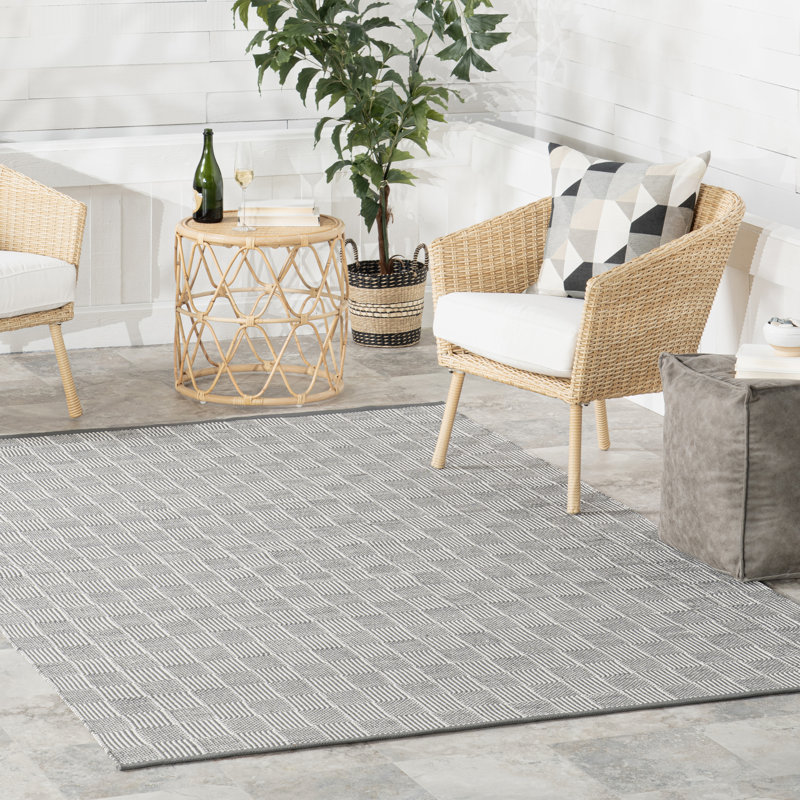Tapis intérieur / extérieur tissé à la main Home Conservatoire, Rectangle 4pi x 6 pi