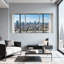 Ensemble de 3 impressions sur toile, "Scenic & Cityscapes Cityscape View Through Large Windows"-1919139293