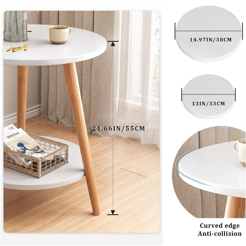 Phippen End Table, White