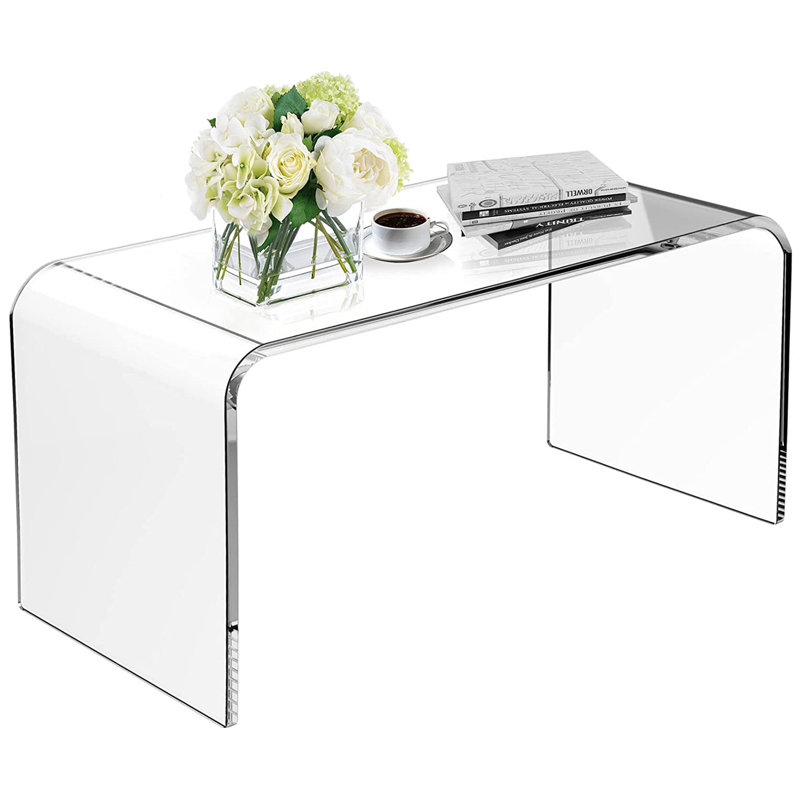 Table basse Jozelyn, H 16 po x L 32 po x l 16 po, Transparent