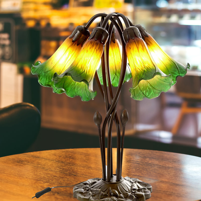 Maxine Metal Novelty Lamp, Amber/Green