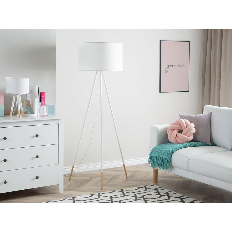 Acker Tripod Floor Lamp, White