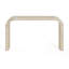 Console de 52 po en bois avec bord incurvé, texture naturelle, parfaite pour les vestibules et les salons-129355164