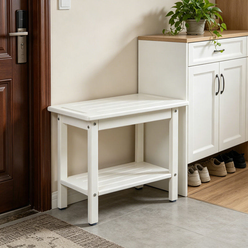 HDPE Shower Stool, White