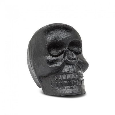 Presse-papier tête de mort noir mat
