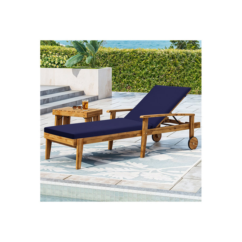 Outdoor Sun Lounge Cushion, Blue