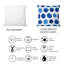 Coussin décoratif à pois et tons de bleu foncé II-1173690588