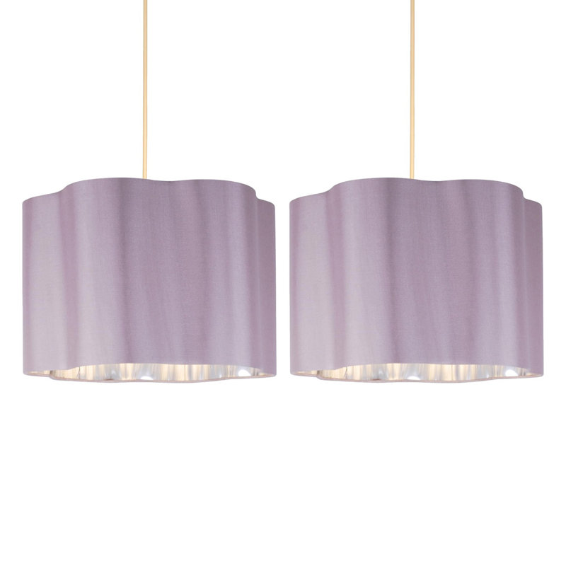 20cm H Cotton Drum Pendant Shade ( Uno ), Blush Pink