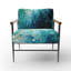 Fauteuil d'appoint rembourré Turquoise Tranquility-1870250505