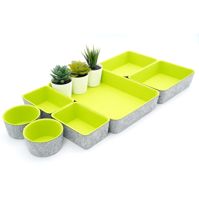2.4'' H x 7.9'' W x 10.8'' D Organizer Set, Green