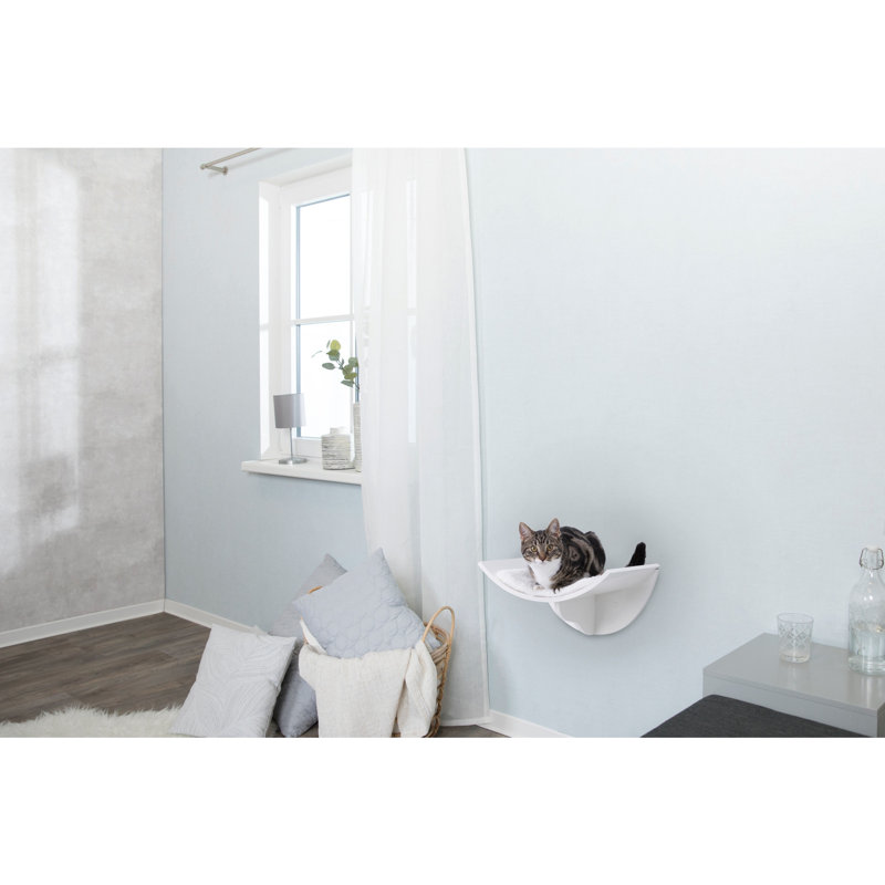  TRIXIE Lorena Cat Wall Perch - Cat Shelf, Cat Bed, Cat Lounger or Cat Furniture, Blanc