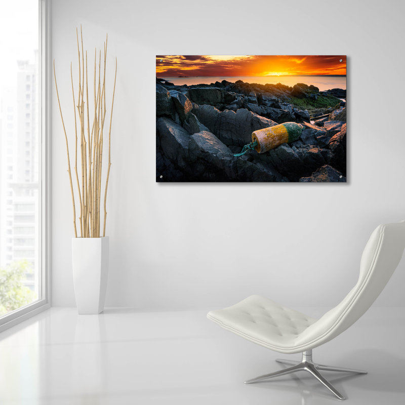 «Sunrise On Passamaquoddy Bay» par Rick Berk, art mural en verre acrylique, H 24 po x l 36 po x P 0,2 po