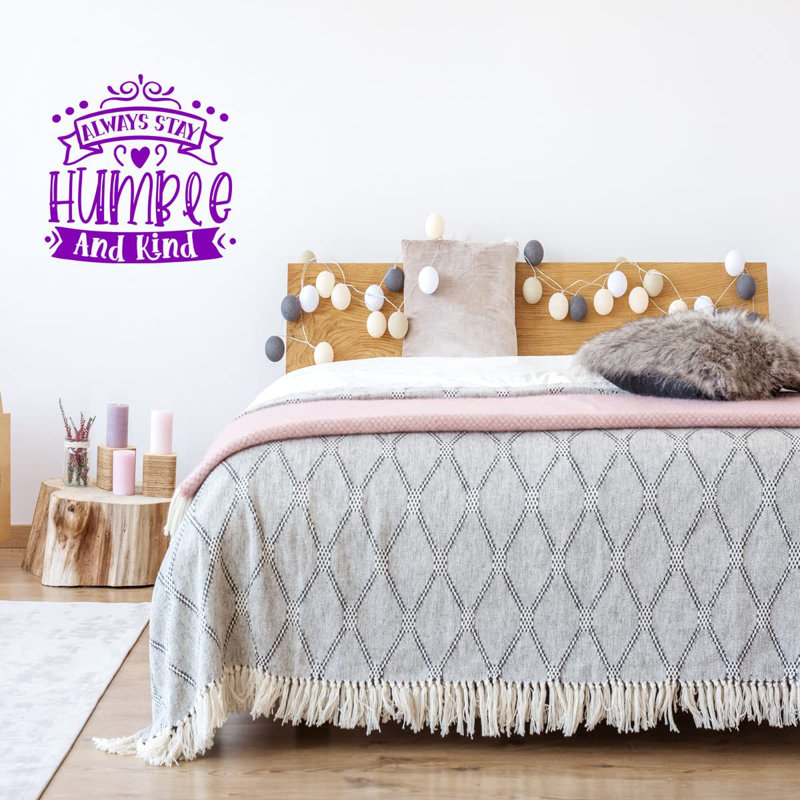 Adhésif décoratif Always Stay Humble, Mauve, H 23 po x l 23 po