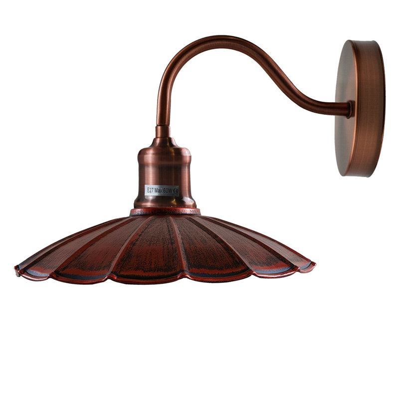 Rayden Armed Sconce, Rustic Red
