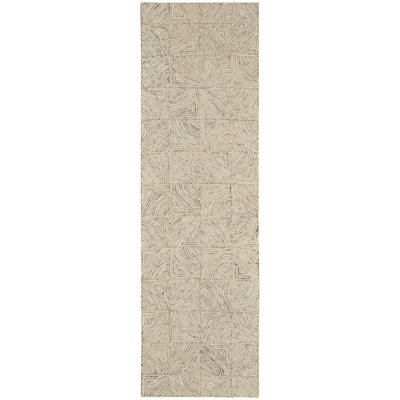 Farhaad 2'3" x 7'6" Ivory Multicolor Modern Indoor Rug