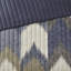Courtepointe en coton 3 pièces très grand / très grand bleu marine - imprimé cassé, revers uni, taies décoratives passepoilées