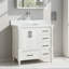 Ensemble de meuble-lavabo simple autoportant 36 po avec 2 ensembles de poignées libres entièrement assemblé
