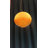 Medieval  Sunset Orange Glass Pendant Light With Light Sources
