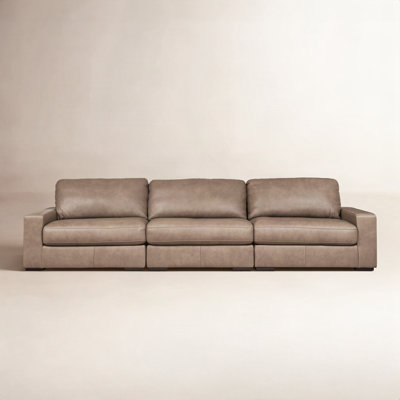 Aberdeen 138" Genuine Leather Modular Sectional