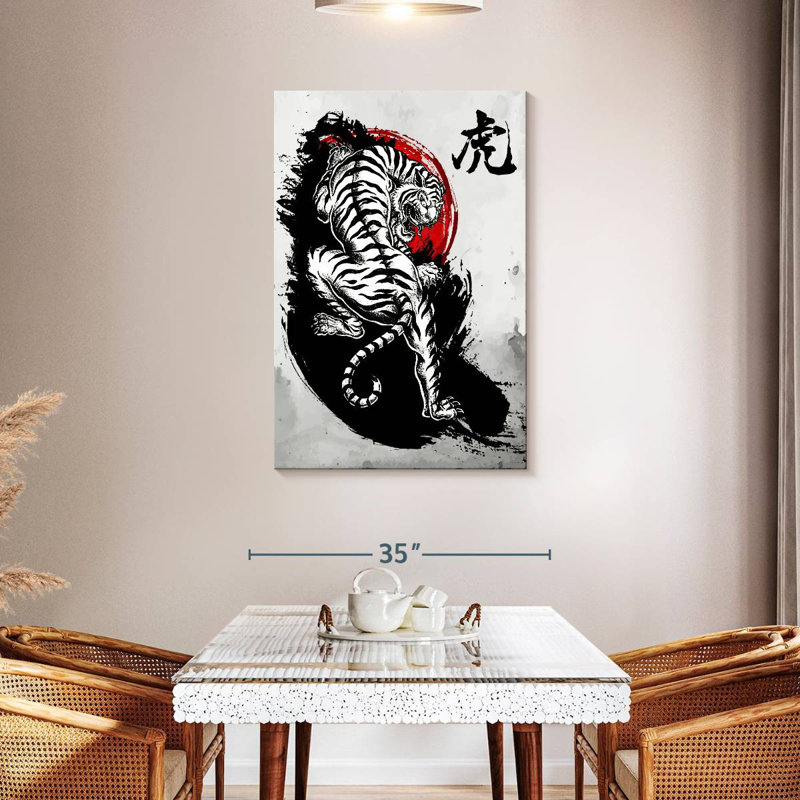 Brampt Japanese Tiger, 45" H x 30" W