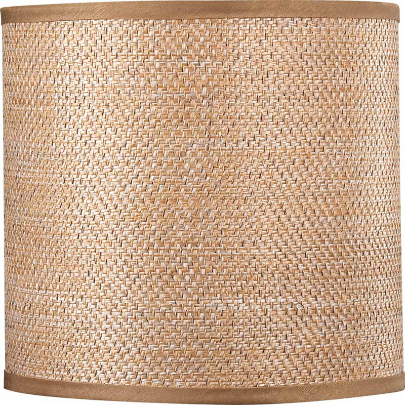 Abat-jour tambour en lin 10 "de hauteur (à visser) brun, H 20 po x l 10 po x P 10 po