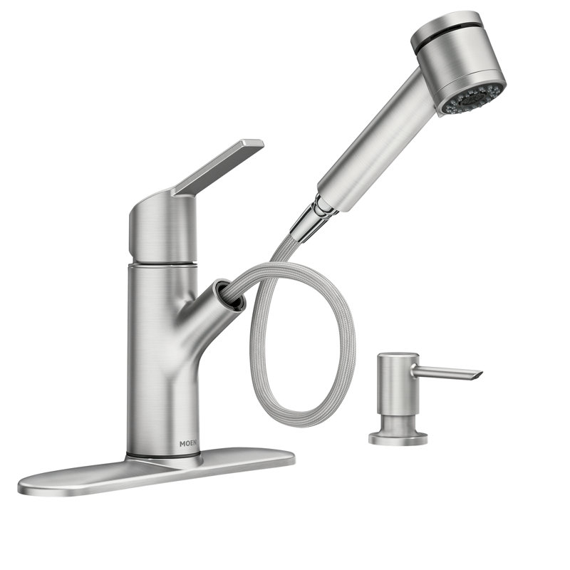 Sombra Single-Handle Pull-Out Sprayer Kitchen Faucet with Power Clean Spray Technology