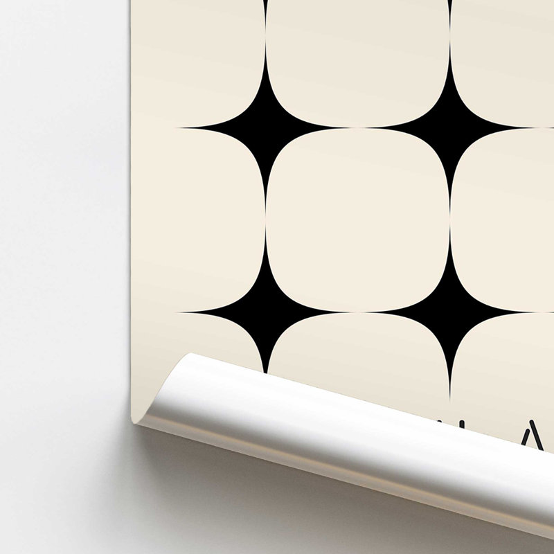 «Bauhaus» à motifs, ensemble de 2 impressions dans un cadre, H 20 po x l 32 po x P 0,1 po, Papier