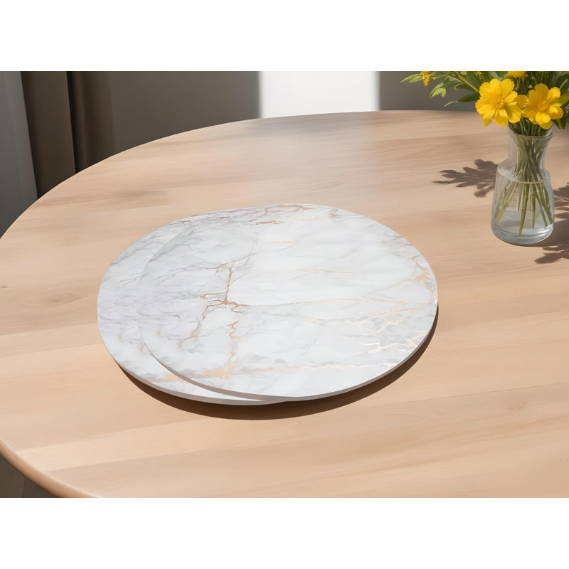 Agglomerated Cork Abstract Round Placemat And Napkin Set