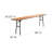 Wood Folding Training And Event Table, Training Table With Smooth Clear Coated Finished Top, Natural